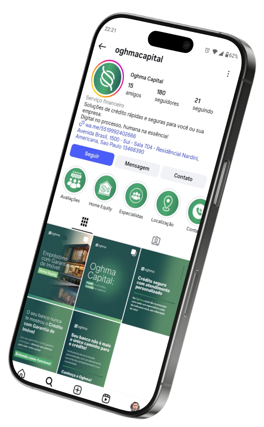 Mockup das redes sociais Oghma